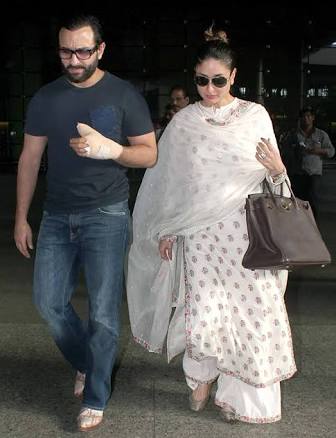 Pregnant Kareena Kapoor with Saif Ali Khan