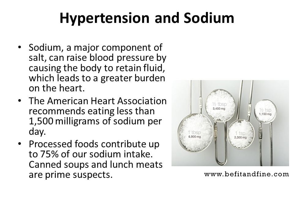 Hypertension and sodium