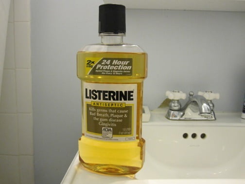 listerine for dandruff free hair