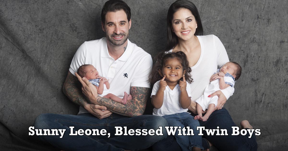 Sunny Leone Blessed With Twin Boys