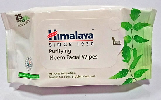 Product Packaging of Himalaya Purifying Neem Facial Wipes